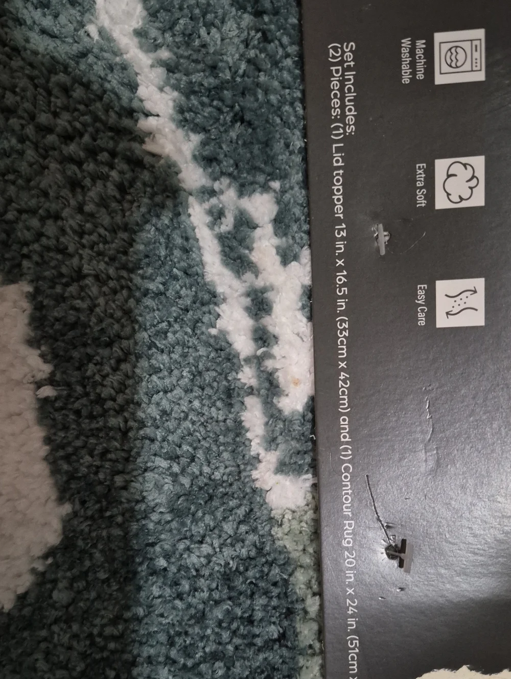 New Snowman Bath Rug Set - White and Gray Holiday Bathroom Accent